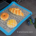 Mat de cuisson en silicone macaron facile à nettoyer personnalisé